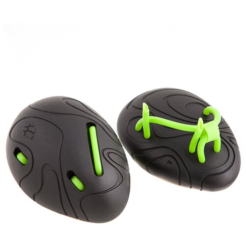 фото Лопатки для плавания mad wave egg trainer, black/green