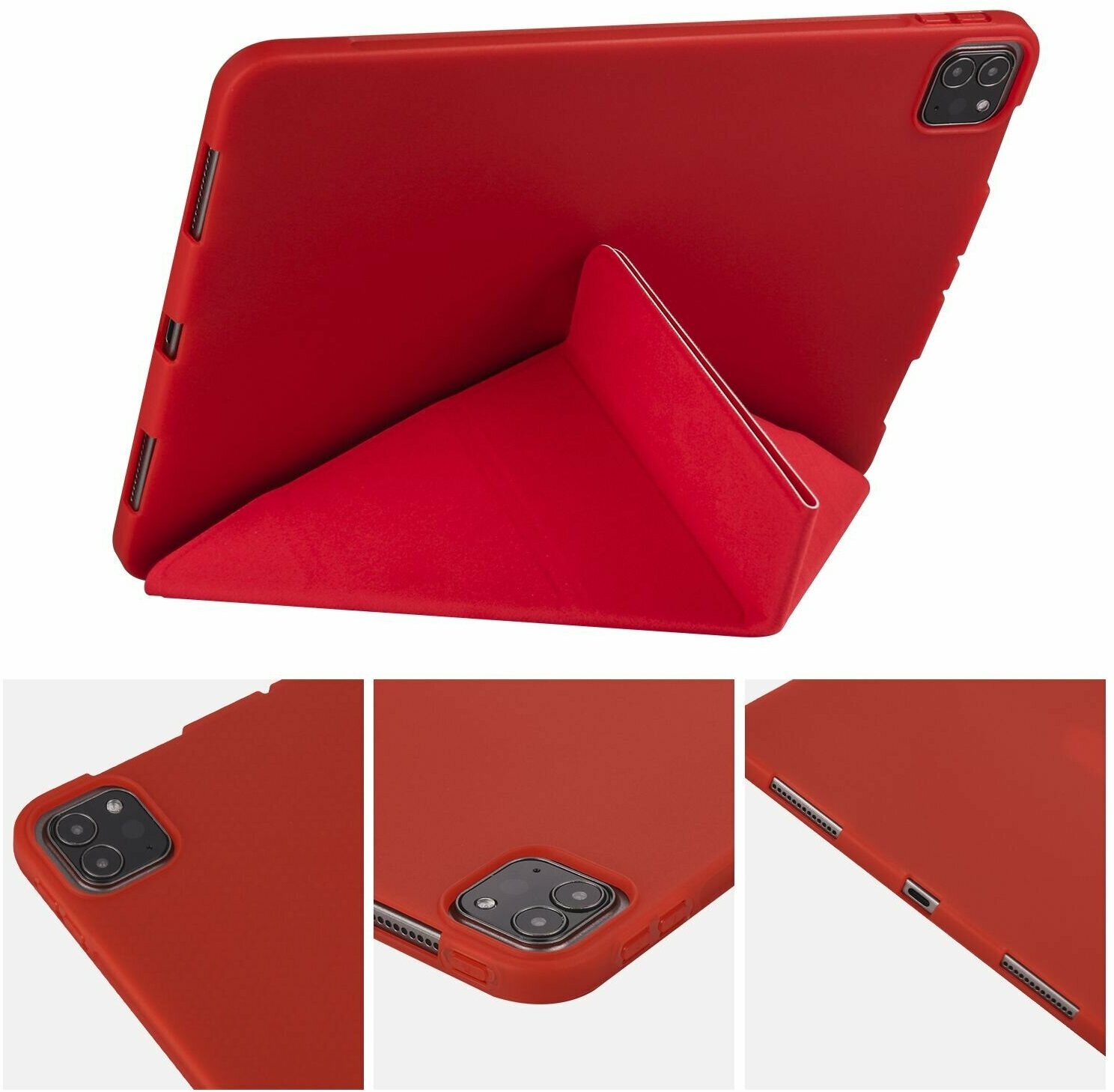 Чехол iPad Pro 11" (2018-2022) с охлаждением Y-cложение красный