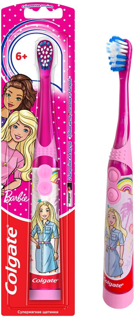 Colgate Зубная щетка электрическая Детcкая Barbie/Batman 1шт - фотография № 2