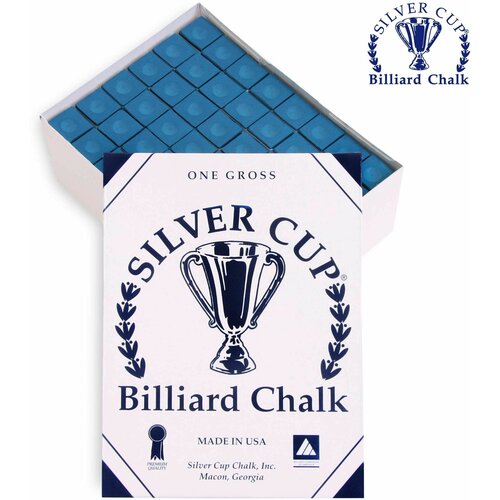 фото Мел для бильярда сильвер кап синий / silver cup blue, 144 шт.