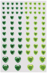 Остров сокровищ Стразы для декорирования Сердце (80 шт.) зеленый/салатовый
