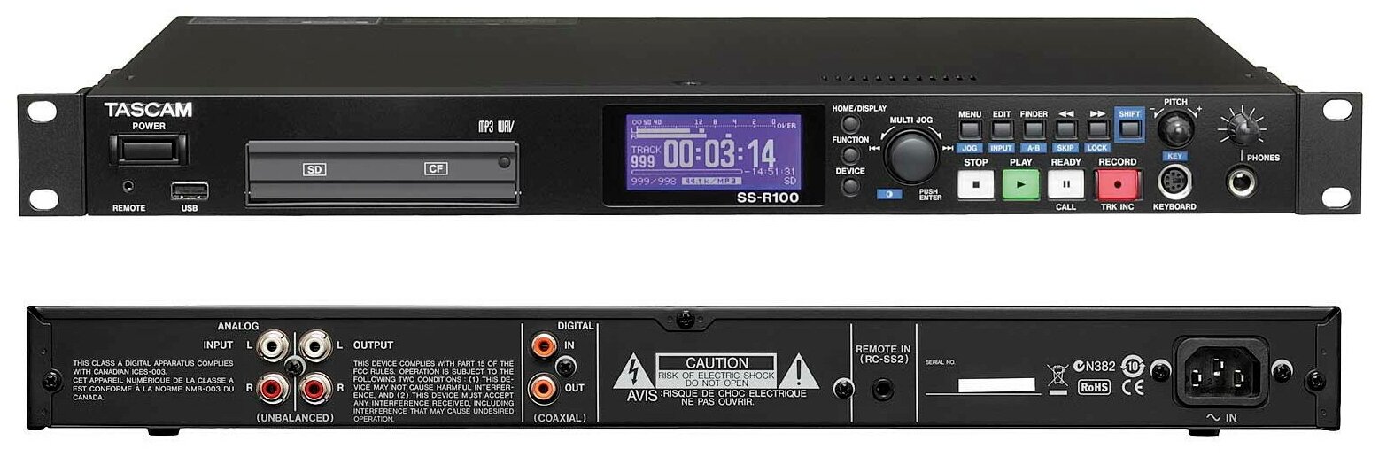 Tascam SS-R100 рекордер Wav/MP3 плеер на SD/CF card/ USB