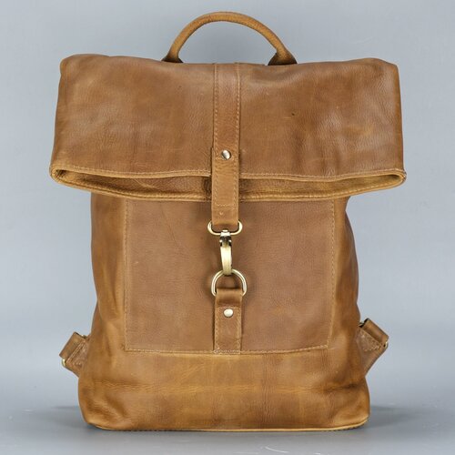 фото Рюкзак mantica, фактура гладкая, коричневый