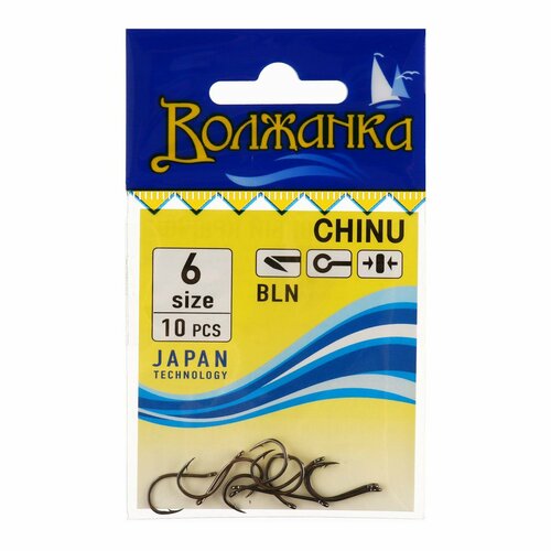 фото Крючки chinu № 6, 10 шт россия