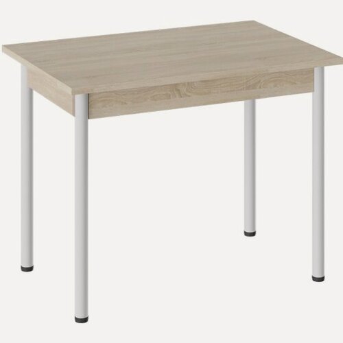 Изображение товара Стол обеденный Трия Родос Тип 1 с опорой d40 Белый муар/Дуб Сонома