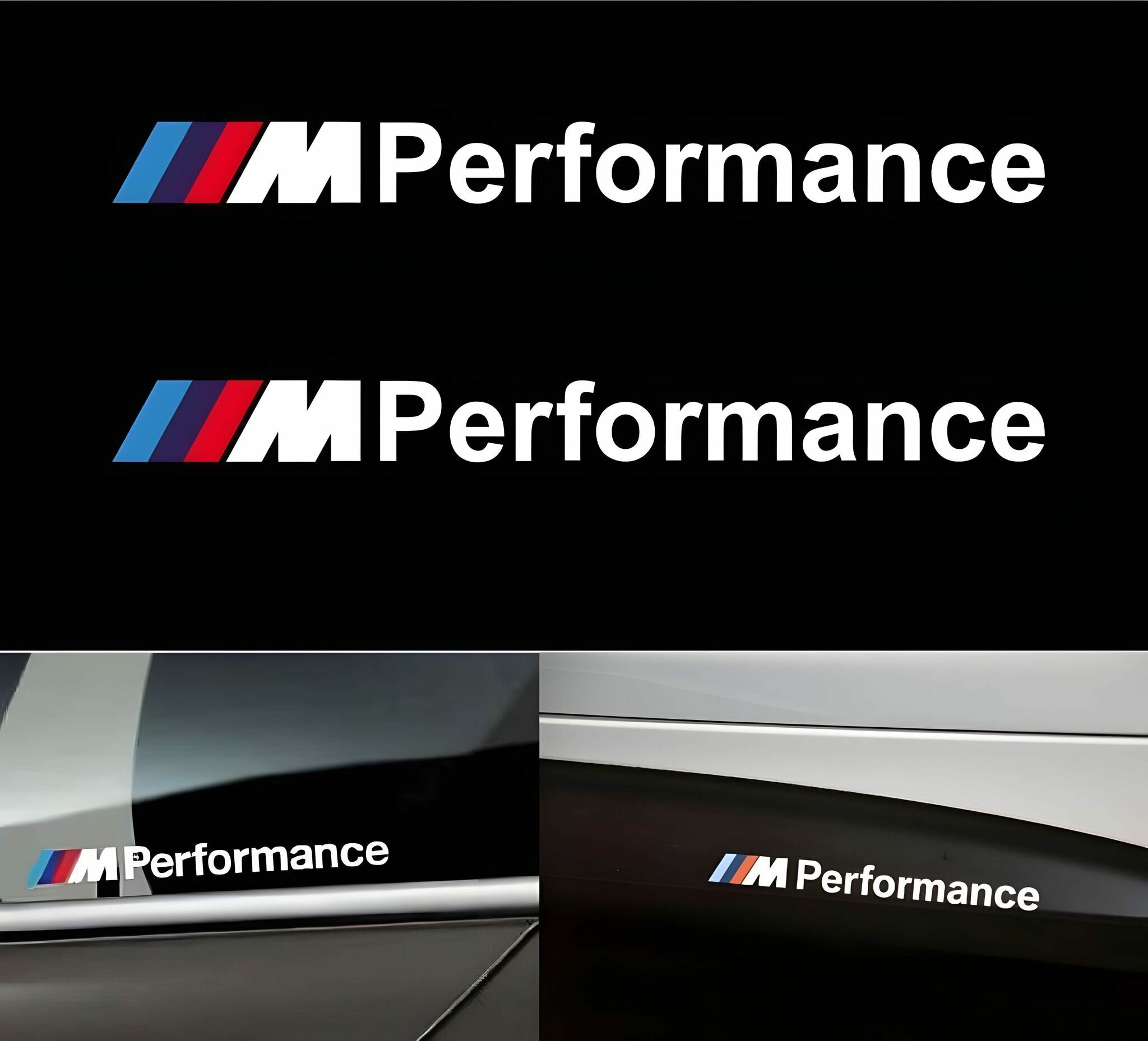 Наклейки для BMW M Performance (25 см.) черный 2 шт.