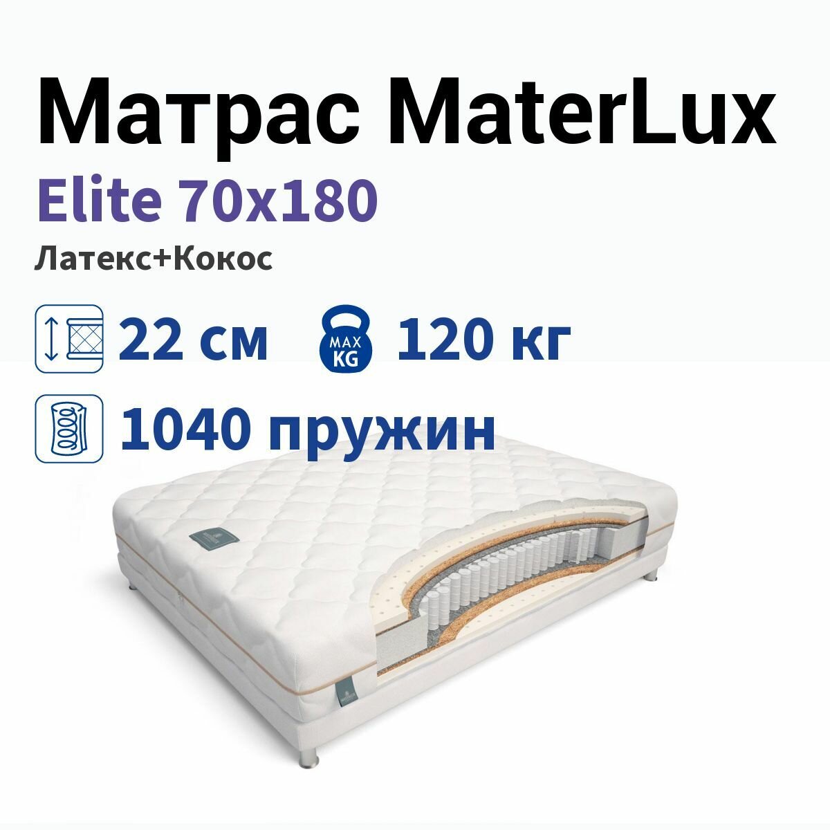 Матрас MaterLux Elite 70x180