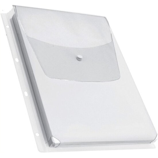 Папка-вкладыш Гамма с перфорацией и кнопкой ДПС А4 180мкм "апельсиновая корка" расширяющаяся до 250л.