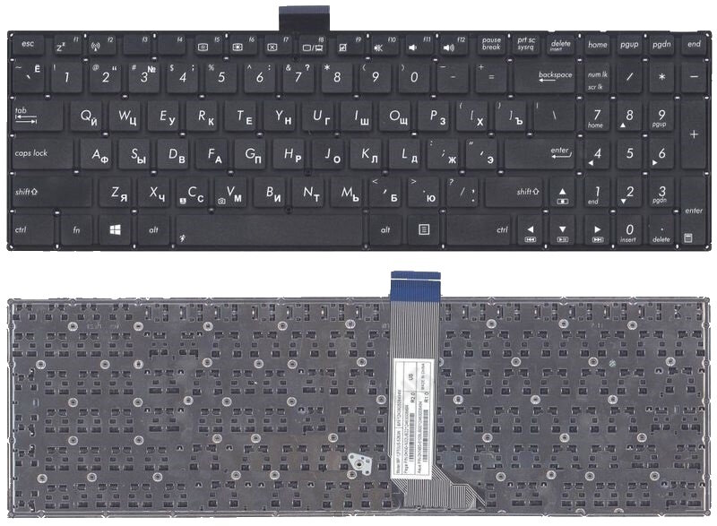 Клавиатура для ноутбука Asus X502, X502CA черная