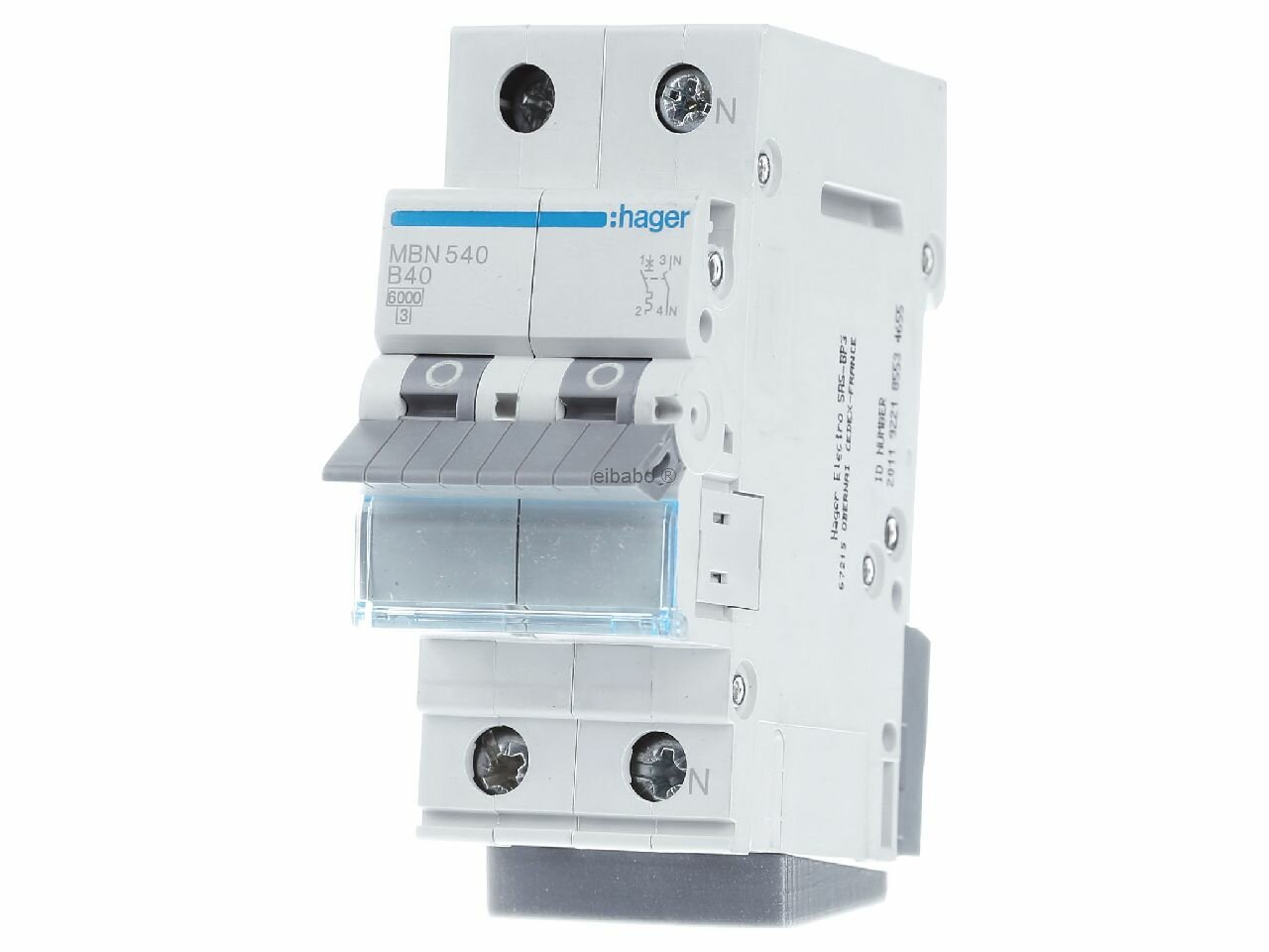 Миниатюрный автоматический выключатель 2-р B40A MBN540 – Hager – 3250614310744