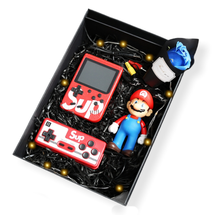 Подарочный набор MyPads M-УХ-51 портативная игровая приставка + Super Mario в подарочной упаковке эксклюзивный и классный подарок
