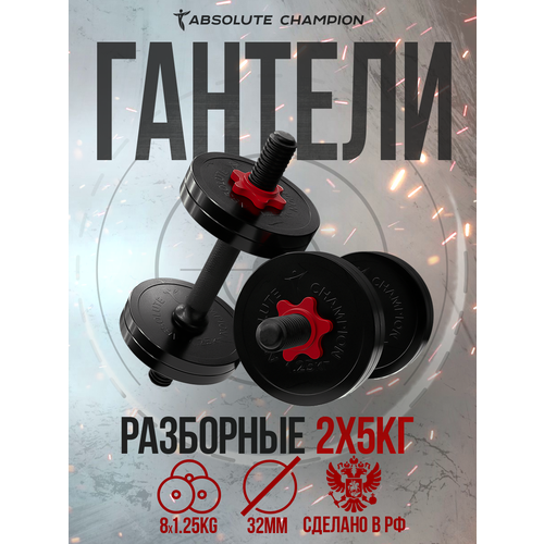 Гантели набор 10кг замок красный ASF 2060₽