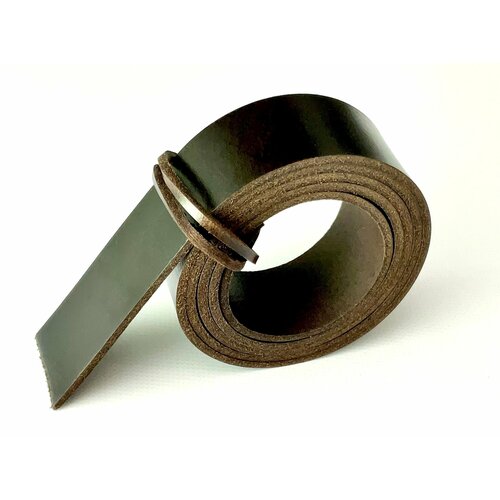 Ременная заготовка шириной 40 мм из премиальной буйволиной кожи, цвет темно-коричневый, длина 140 см