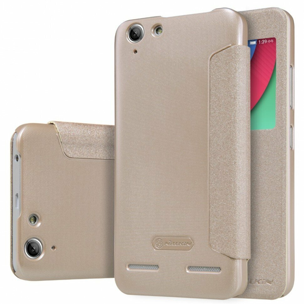 Чехол Nillkin Sparkle Series для Lenovo Vibe K5 Plus (A6020/Lemon 3) Gold (золотой)