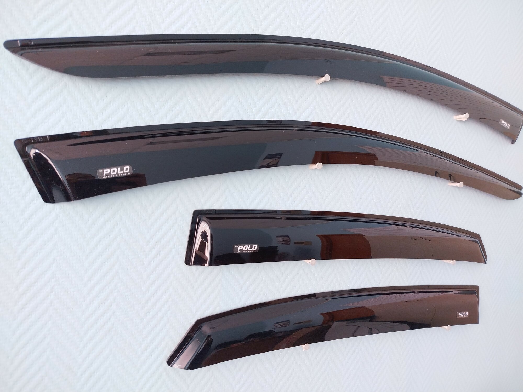 Дефлекторы окон Volkswagen Polo с 2010 по 2020, седан, к-т 4 шт, скотч 3M