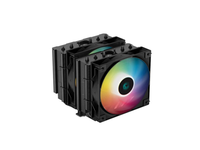 Кулер для процессора AG620 BK ARGB LGA20XX/1700/1200/115X/AM5/AM4 (9шт/кор, TDP 260W, PWM, ARGB DUAL Fan 120mm, 6 тепл. трубок, черный) RET