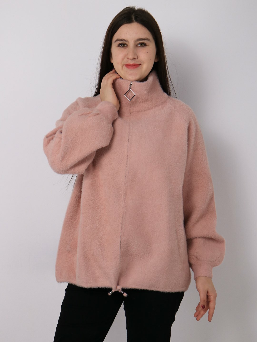 Пальто, размер One Size, розовый, — фото 1