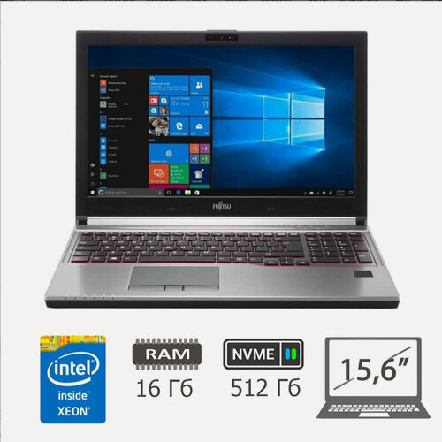 Изображение товара Ноутбук Fujitsu Н770, 4ядра Intel Xeon 1505M V6 3ГГц, Память 16ГБ, Диск 512Гб SSD, Nvidia Quadro M2200 4Гб, Экран 15.6" (1920*1080) IPS