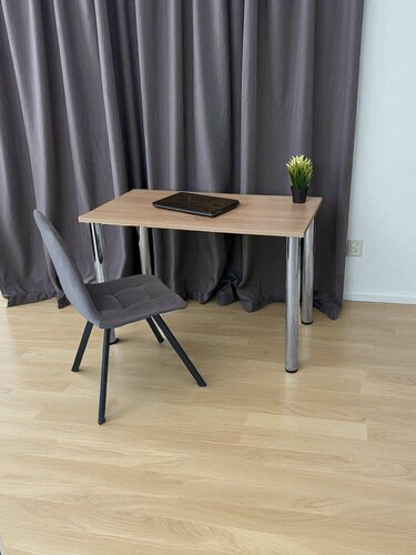 Изображение товара Стол письменный/ цвет Дуб Сонома, 110*60*75 см. Ножки хром .