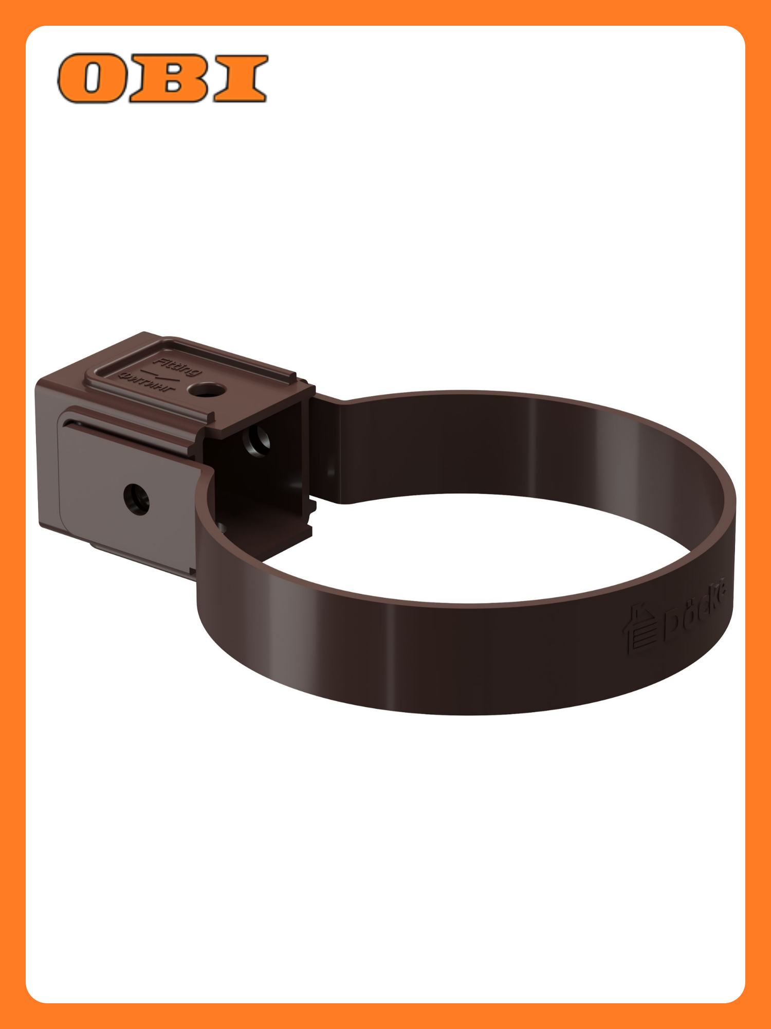 Хомут трубы Docke ПВХ диаметр 120 мм крепление элементов водосточной системы