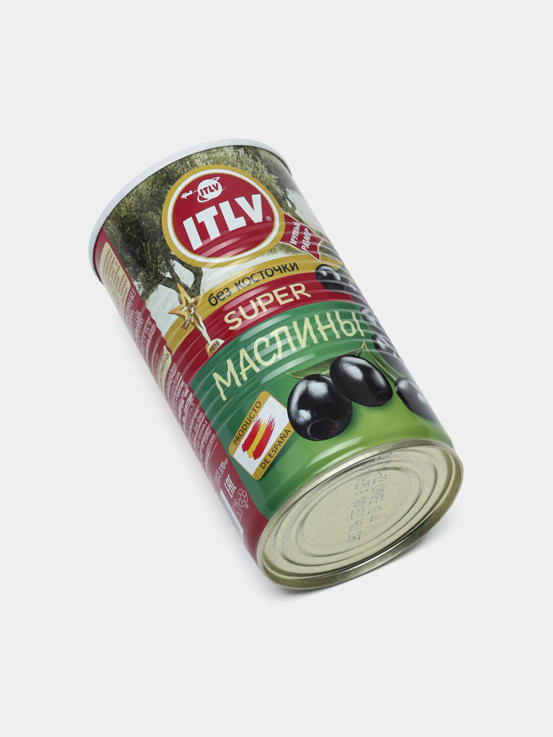 Цельные черные маслины Super ITLV, 370 мл — фото 1