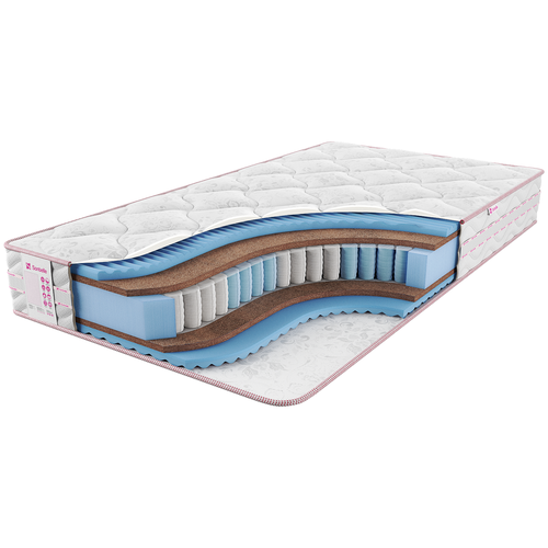 фото Матрас sontelle vivre castom moment, пружинный, белый