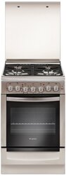 Лучшие Кухонные плиты шириной 50 см серебристого цвета с газовой варочной панелью и электрической духовкой