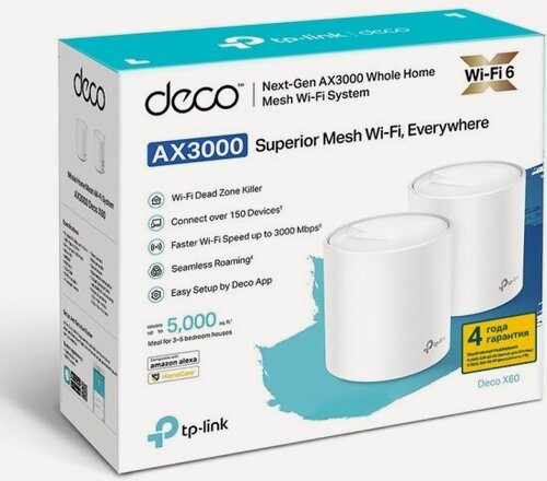 Изображение товара Wi-Fi Mesh Система Tp-link Deco X60 (2-Pack)