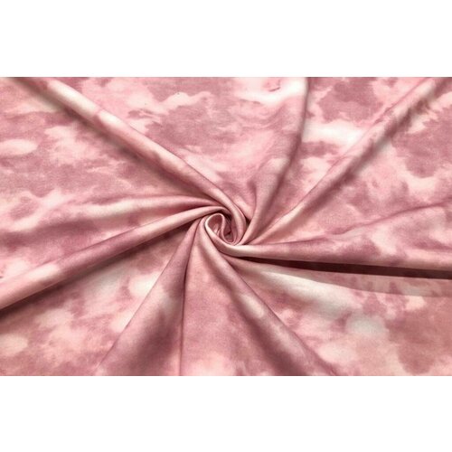 Ткань для шитья трикотаж, футер 3-х нитка с начесом, розовый батик, 120*180 см