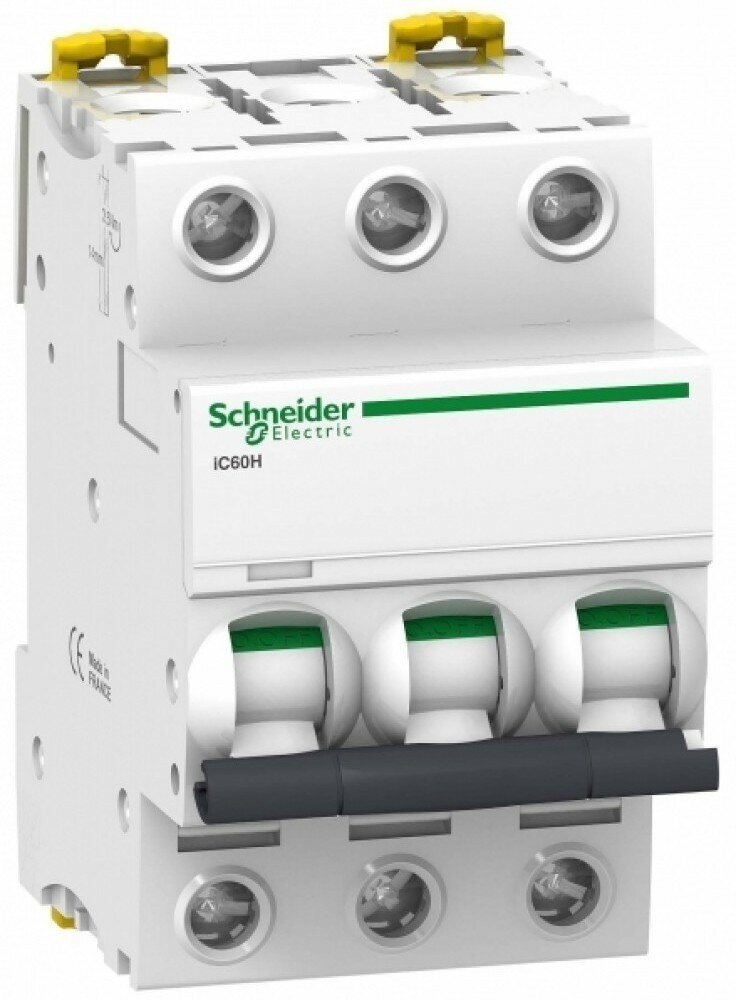 Schneider Electric Acti 9 iC60H Автоматический выключатель 3P 6A (C) A9F89306