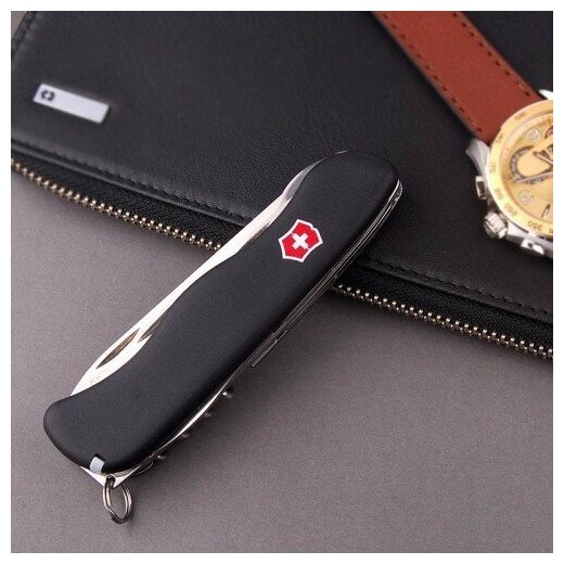 Нож перочинный Victorinox Nomad (0.8353.3) 111мм 11функций черный карт.коробка - фото №7