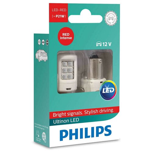 PHILIPS 11498ulrx2 лампы philips p21 led red 11498 ulr 12v x2