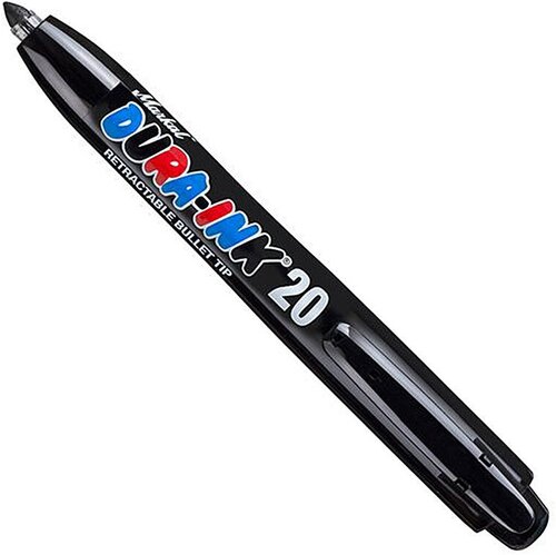 Маркер перманентный Markal Dura-Ink 20, автоматический, круглый наконечник, 1.5 мм Черный
