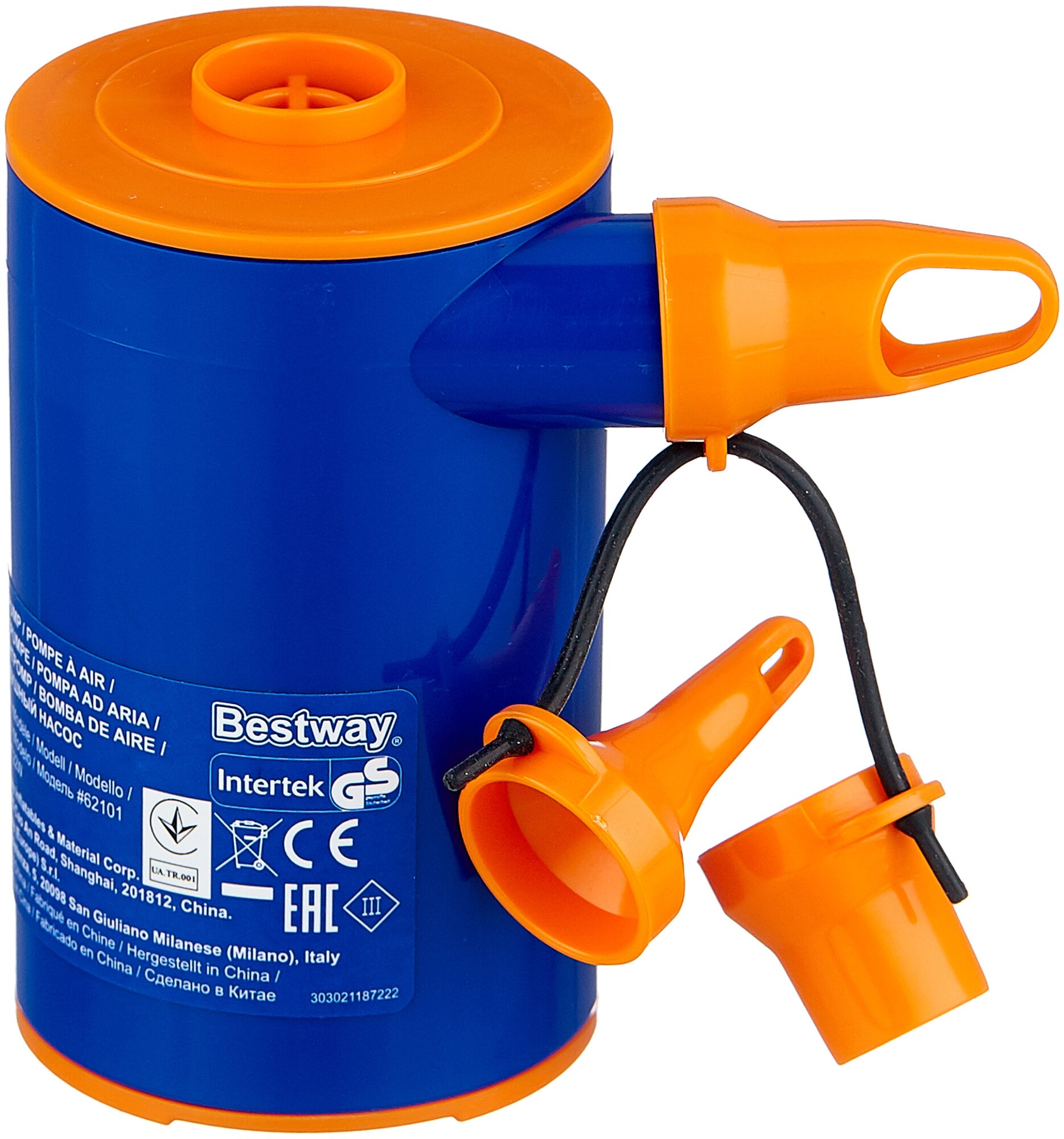 Насос электрический Bestway 62101 портативный на аккумуляторах с зарядкой от USB