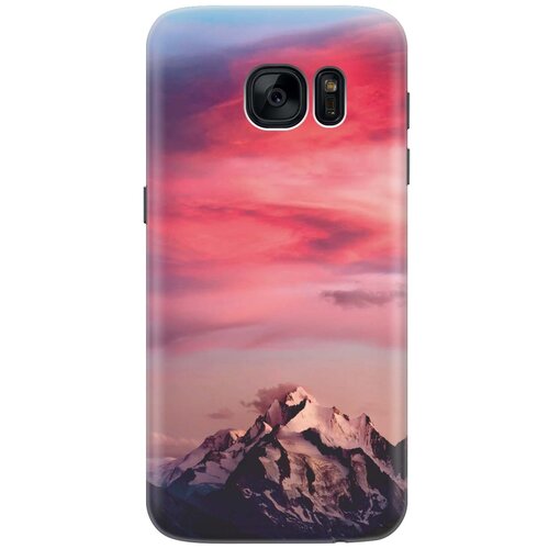 GOSSO Ультратонкий силиконовый чехол-накладка для Samsung Galaxy S7 с принтом Горы и небо gosso ультратонкий силиконовый чехол накладка для samsung galaxy m20 с принтом горы и небо