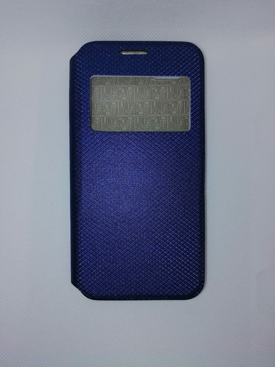 Чехол-сумка, чехол-книжка синяя для Apple IPhone 7/8 / на Айфон 7/8 с экраном для просмотра уведомлений, магнитной застежкой и подставкой.