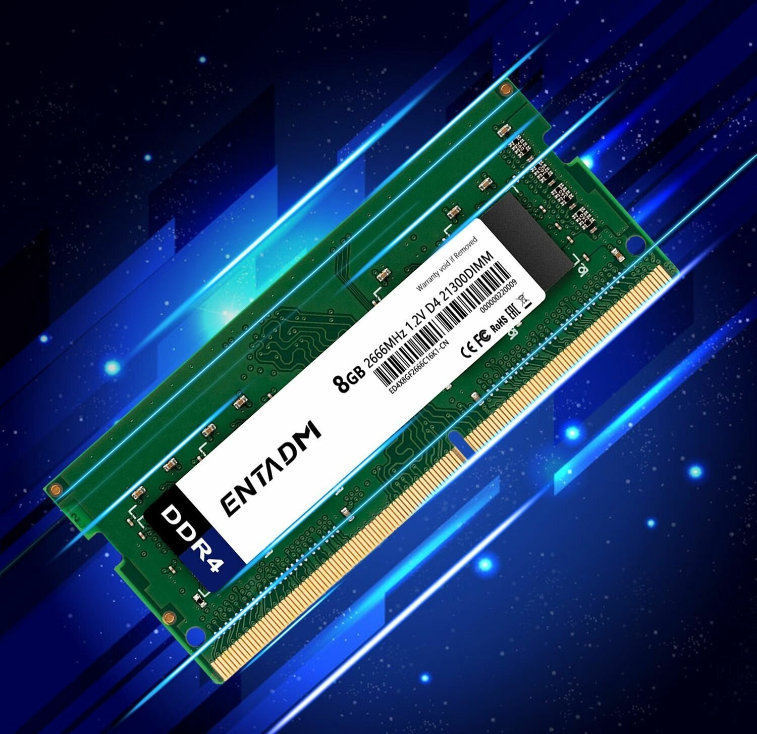 Оперативная память для ноутбука ENTADM DDR4 8ГБ 2666 МГц 12В