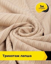 Ткань для шитья и рукоделия Трикотаж Лапша 1 м * 150 см, бежевый 009