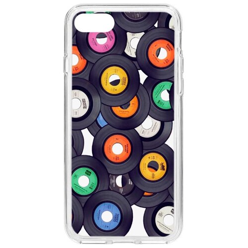 фото Чехол для iphone 7 kruche print виниловые пластинки