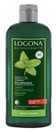 Logona шампунь Anti Oil Bio lemon balm с экстрактом Мелиссы, 250 мл