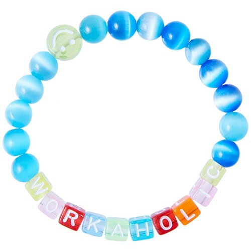 фото Браслет workaholic с разноцветными бусинами кошачий глаз daily daisy