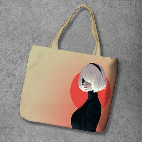 фото Сумка шоппер anime dakimakura, фактура рельефная, мультиколор