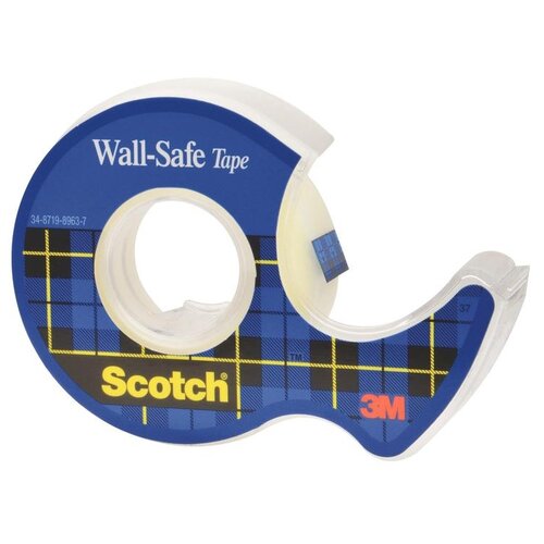 Клейкая лента 3M Scotch Wall-Safe 7100136397 ширина 19мм длина 16.5м невидимая на мини-диспенсере