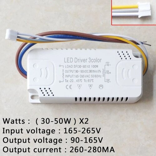 LED Driver 3color Светодиодный драйвер 30-50w 280mA 50 шт лот pt4115 sot 89 pt4115 89e драйвер ic понижающий преобразователь светодиодный чип привода постоянного тока new spot