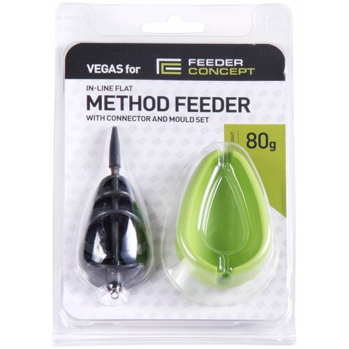 Кормушка фидерная с уплотнителем FC Vegas Flat Method 80 г кормушка фидерная fc vegas flat method 40г