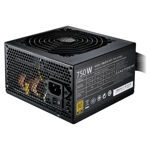 Power Supply Cooler Master MWE Gold 750 V2 750W ATX 120mm 24pin 12xSATA 4xPCI-E(6+2) APFC 80