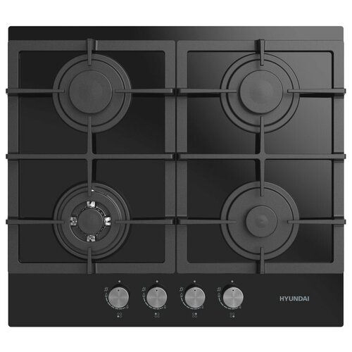 Газовая варочная панель Hyundai HHG 6435 BG независимая черный 2082900₽