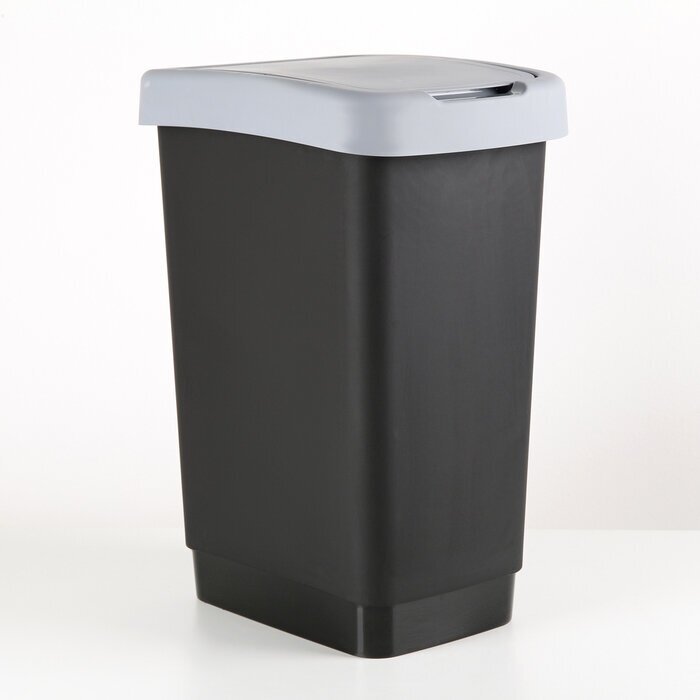 Контейнер для мусора "Твин", 25 л, цвет серый