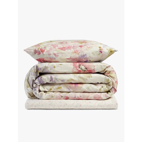 Комплект постельного белья Linens Saten All Day Miles, 1.5-спальное, сатин, розовый