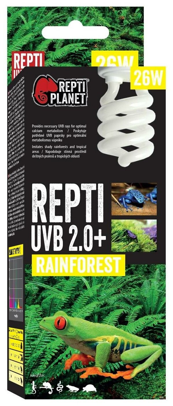 Лампа для тропического террариума Repti planet uvb 2.0 26 вт